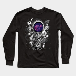 Astronaut Skate Evergrow EGC Coin To The Moon Crypto Token Cryptocurrency Blockchain Wallet Birthday Gift For Men Women Kids Long Sleeve T-Shirt